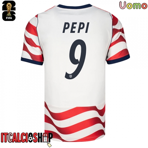 Stati Uniti Ricardo Pepi #9 Prima Maglia Mondiali 2026 Manica Corta